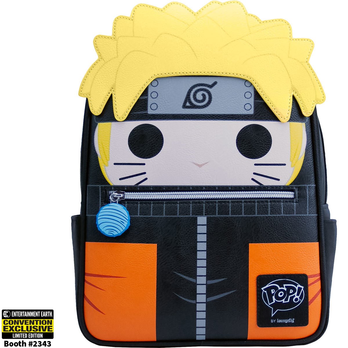 Naruto Anime Character Print Orange and Black 5-Piece Backpack Set For Boys  