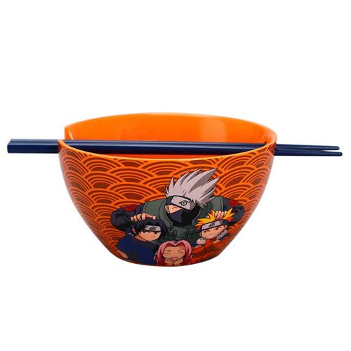 Naruto Characters 20 oz. Ceramic Ramen Bowl with Chopsticks