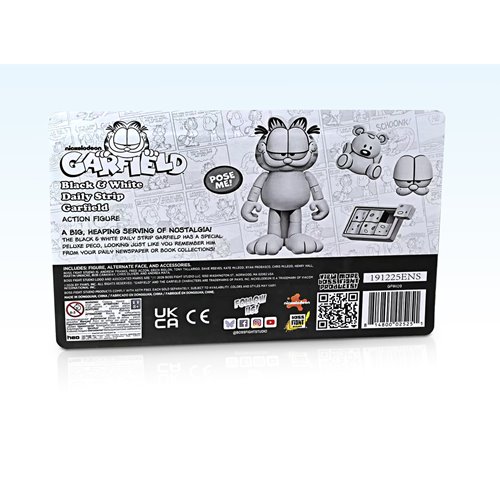 Garfield Black and White Daily Comic Strip Action Figure - Entertainment Earth Exclusive