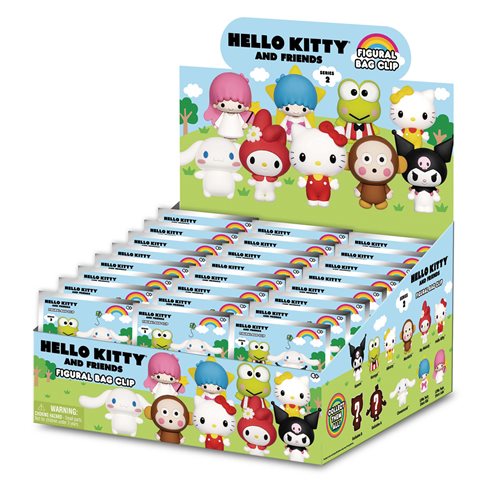 Hello Kitty and Friends Series 2 3D Foam Bag Clip Display Case of 24