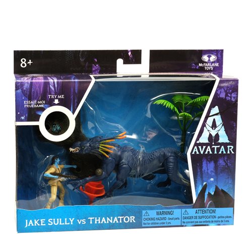 Disney Avatar 1 World of Pandora Medium Deluxe Thanator and Jake Sully Action Figure