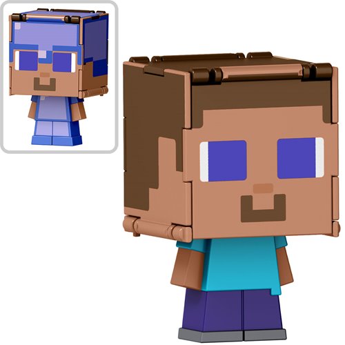 Minecraft Steve/Enchanted Armor Steve Flippin' Figs Action Figure