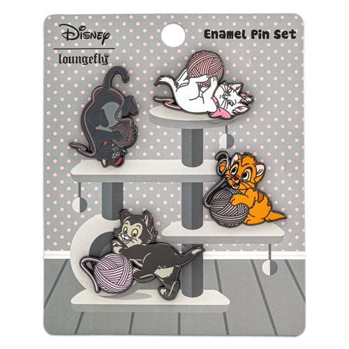 Disney Cats of Disney 4-Piece Enamel Pin Set