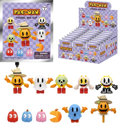 Pac-Man Halloween Series 2 3D Foam Bag Clip Random 6-Pack