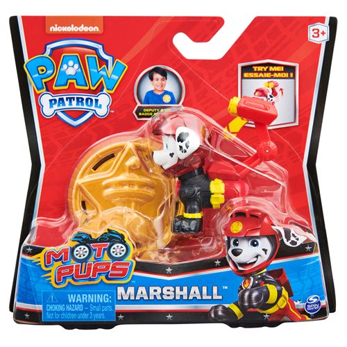 PAW Patrol Moto Pups Marshall Action Figure with Wearable Deputy Badge