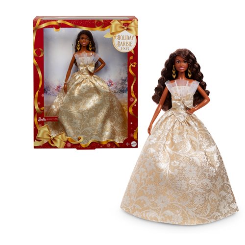 Barbie 2025 Holiday Doll with Black Hair