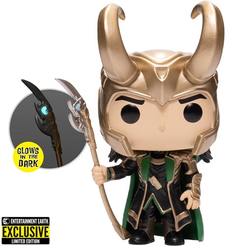 Avengers Loki with Scepter Pop! Vinyl Figure - Entertainment Earth Exclusive, Not Mint