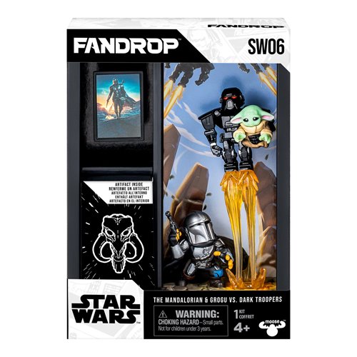Star Wars Grogu and Mando Vs The Dark Troopers Fandrop Figure Diorama