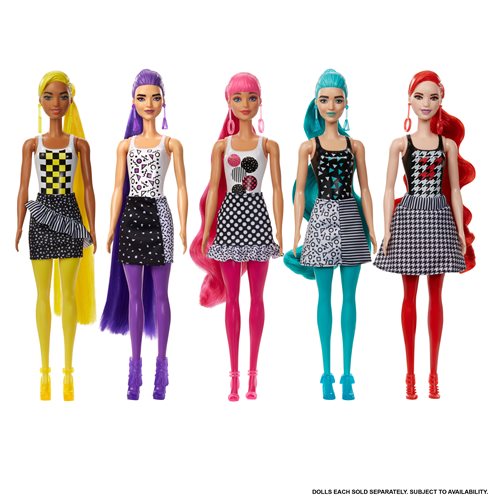 Barbie Color Reveal Color-Block Series Doll Random Set of 3