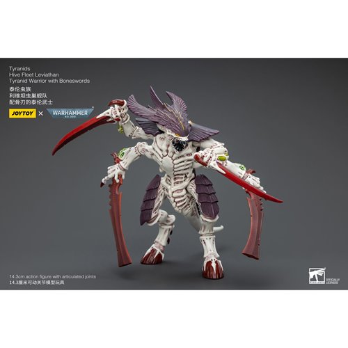 Joy Toy Warhammer 40,000 Tyranids Hive Fleet Leviathan Tyranid Warrior with Boneswords 1:18 Scale Ac