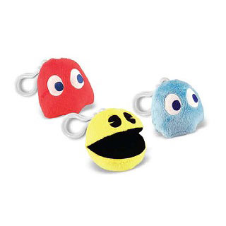 Pac-Man Talking Backpack Clip-On Plush Case