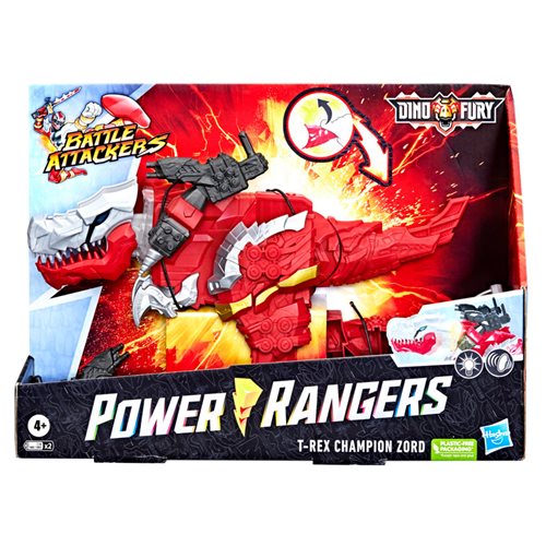 Power Rangers Dino Fury Battle Attackers Red Fury Zord Action Figure