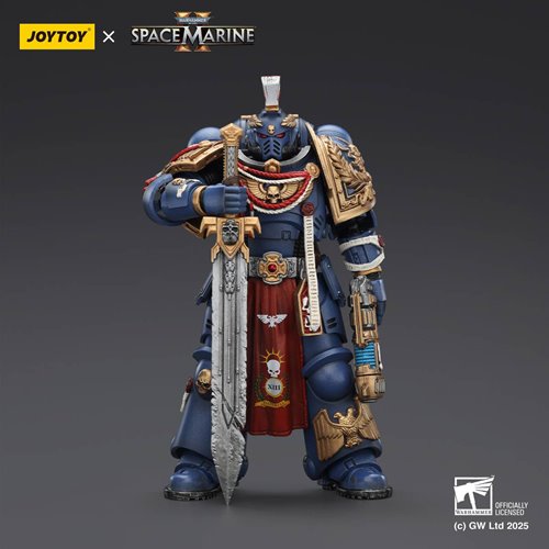 Joy Toy Warhammer Space Marine Ultramarine Relic Primus Armour Plasma Pistol and Combat Blade 1:18 S