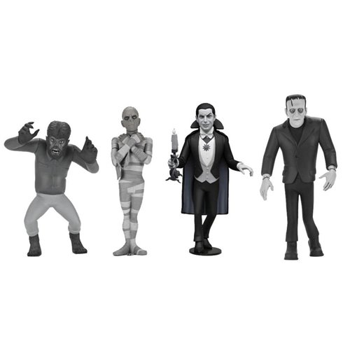 Toony Terrors Series 10 Silver Screen Edition 6-Inch Scale Action Figure Set of 4