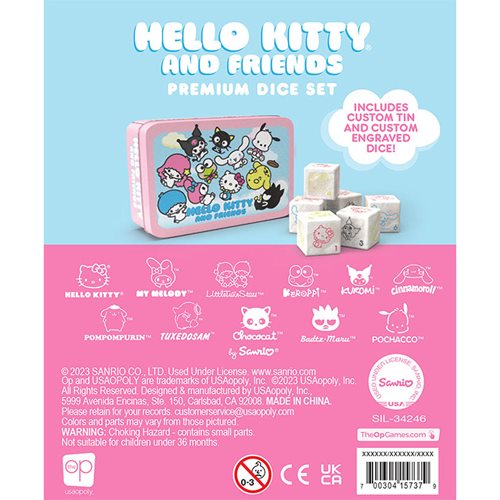 Hello Kitty and Friends Premium Dice Set