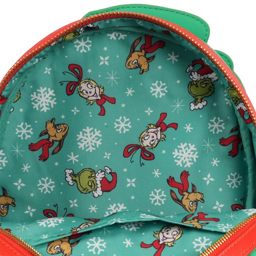 How the Grinch Stole Christmas Grinch Christmas Sweater Mini-Backpack - Entertainment Earth Exclusiv