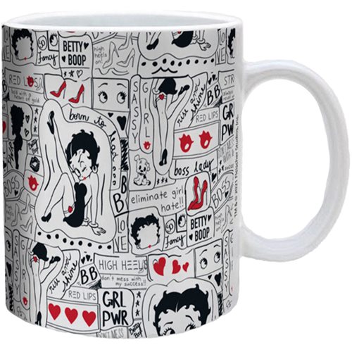 Betty Boop Text Doodles 11 oz. Mug