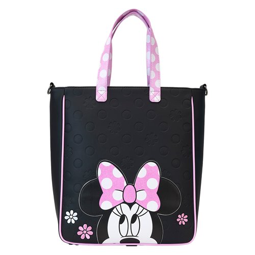 Minnie Mouse Floral Rock The Dots Tote Bag With Coin Bag