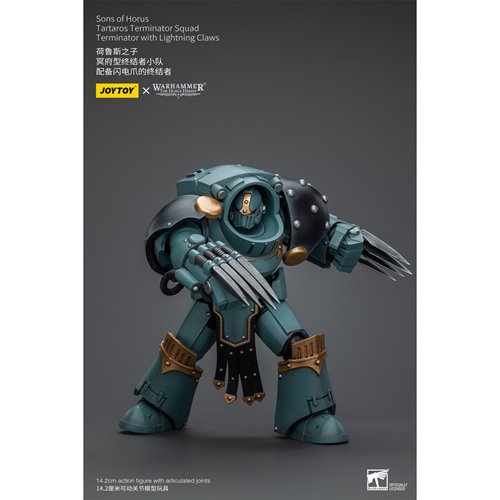 Joy Toy Warhammer 40,000 Sons of Horus Tartaros Squad Terminator with Lightning Claws 1:18 Scale Act