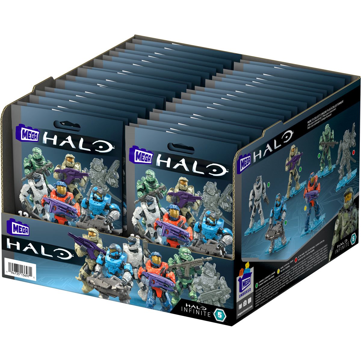 Halo Mega Construx Micro Action Figures Warrior Series CNC84 Blind Bag (2  Pack)