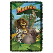 Madagascar Jungle Time Woven Tapestry Throw Blanket