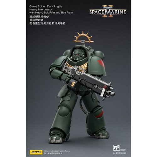Joy Toy Warhammer 40K Space Marines Game Edition Dark Angels Heavy Intercessor Rifle & Pistol 1:18 S