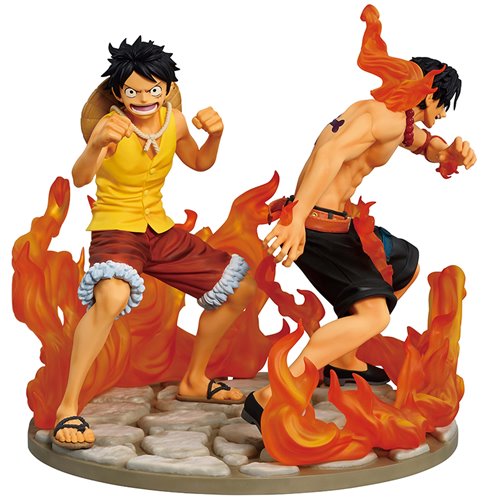One Piece Ace and Luffy Dramatic Memories Revible Moment Ichibansho Statue