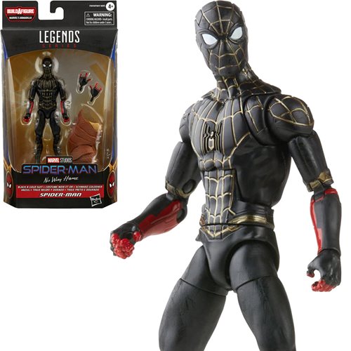 Spider-Man 3 Marvel Legends Black and Gold Spider-Man 6-Inch Action Figure, Not Mint