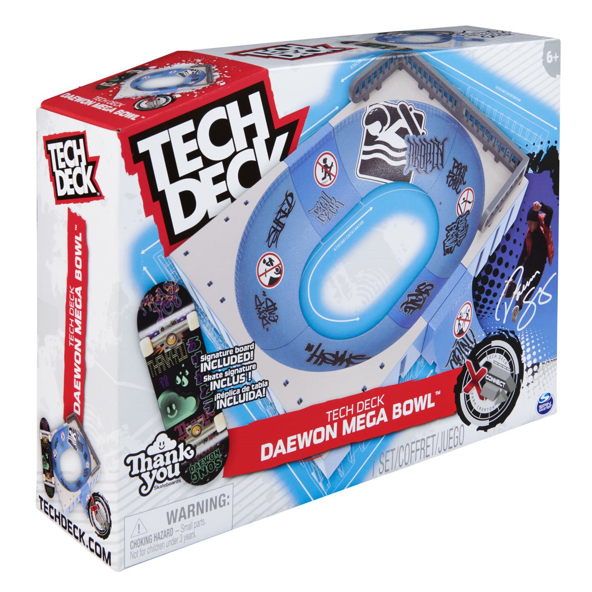 Tech Deck, Daewon Mega Bowl, X-Connect Park Creator, Customizable and  Buildable Ramp Set with Exclusive Fingerboard, Kids Toy for Ages 6 and up 