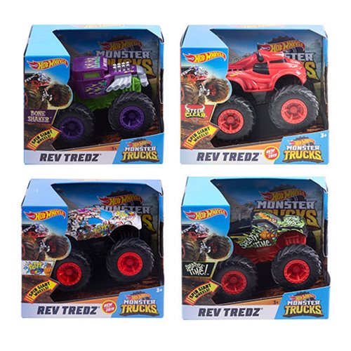 Hot Wheels Monster Trucks Bone Shaker, Giant wheels, including crushab