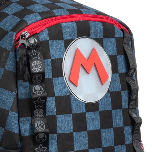 Mario Navy Check Backpack