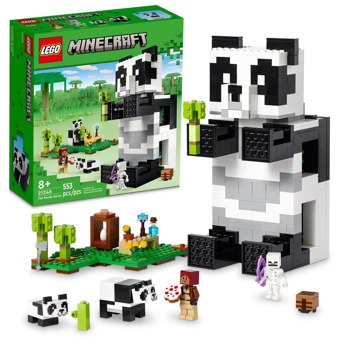Minecraft Panda 8-Inch Basic Plush - Entertainment Earth