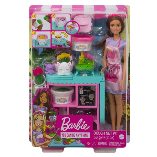 Barbie Florist Doll with Brunette Hair and Playset