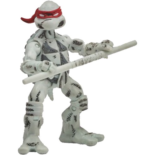 Teenage Mutant Ninja Turtles Classic Comic Book Series Black and White Turtles Action Figure 4-Pack