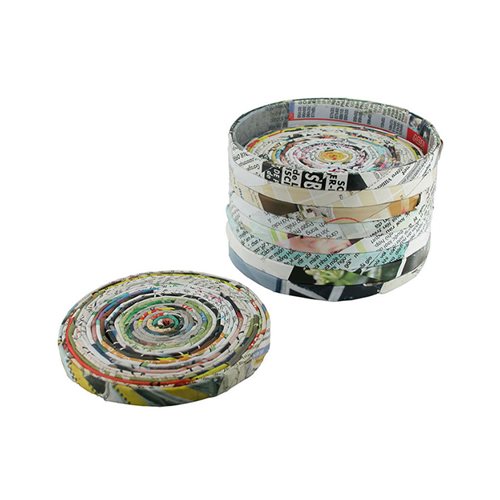 Recycled Paper Coasters 6-Pack