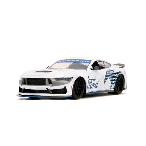 Bigtime Muscle 2024 Ford Mustang Dark Horse Glossy White 1:24 Scale Die-Cast Metal Vehicle