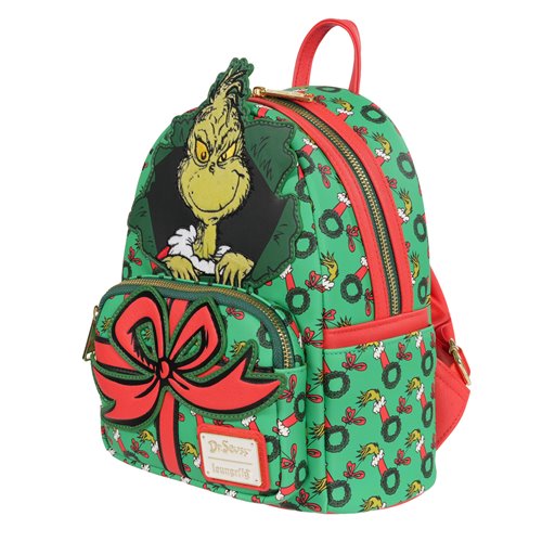 How the Grinch Stole Christmas Grinch Christmas Present Mini-Backpack - Entertainment Earth Exclusiv