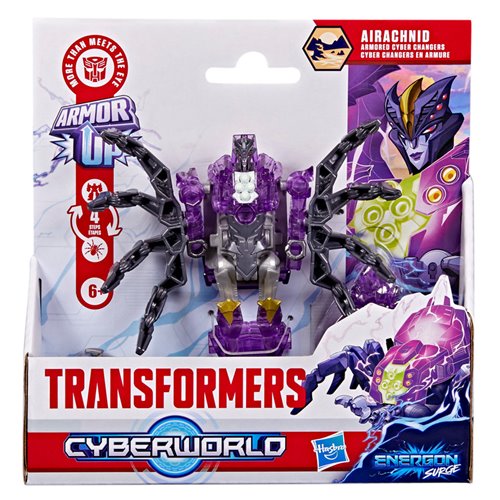 Transformers Cyberworld Airachnid Armored Cyber Changers Energon Surge Action Figure