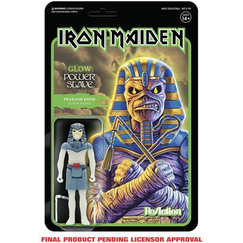 Iron Maiden Powerslave Pharoah Eddie Glow-In-The-Dark 3 3/4-Inch ReAction Figure - AE Exclusive