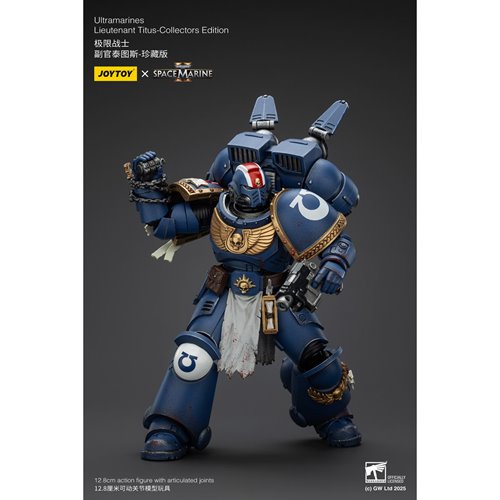 Joy Toy Warhammer Space Marine II Ultramarines Lieutenant Titus Collectors Edition 1:18 Scale Action