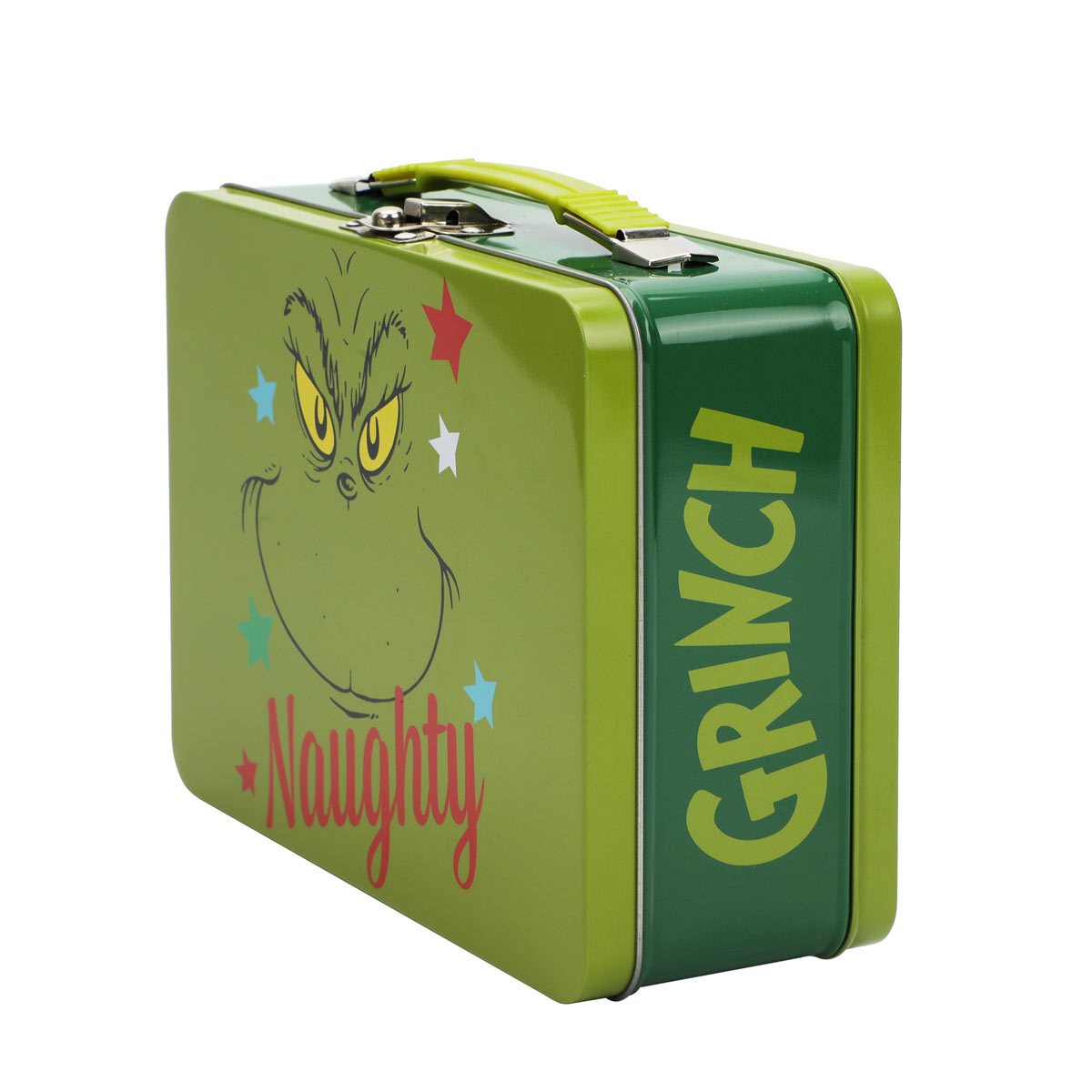 Bioworld Merchandising. Dr. Seuss The Grinch Naughty & Nice Tin Tote