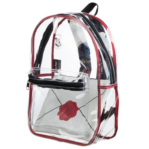 Harry Potter Hogwarts Clear Backpack with Removable Envelope Pouch