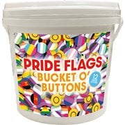 Pride Flags 144-Piece Bucket o' Buttons