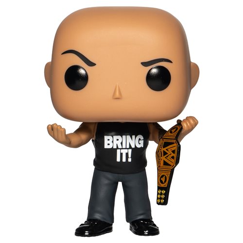 WWE The Rock with Championship Belt Funko Pop! Vinyl Figure - Entertainment Earth Exclusive