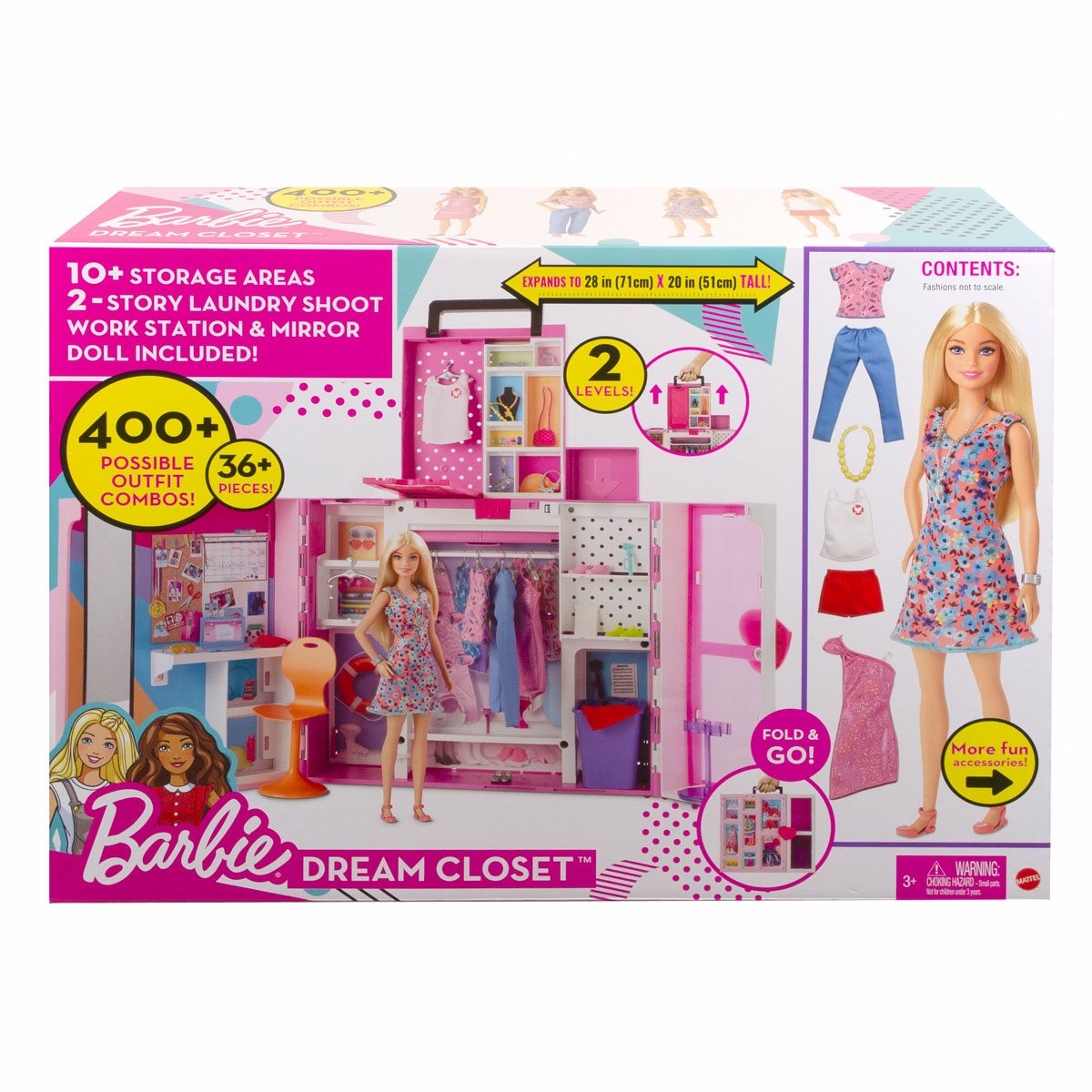 Prehistorisch Niet genoeg fenomeen Barbie Dream Closet 2.0 Playset with Doll