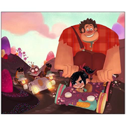 Wreck-It Ralph Vanellope and Ralph Paper Giclee Print