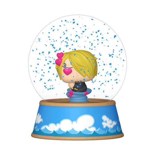 One Piece Mini Glitter Globe Display Case of 12