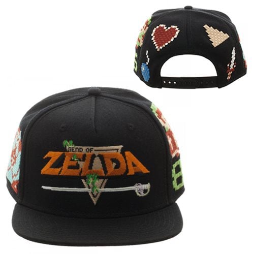 Legend of Zelda 8-Bit Pixel Link Snapback Cap Baseball Hat One Size 