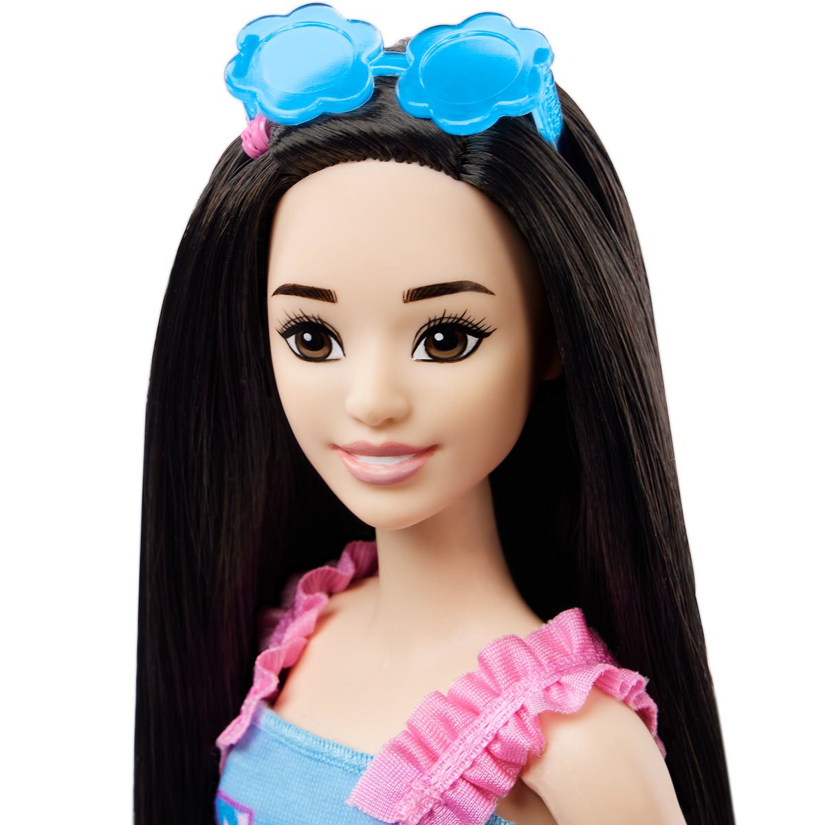 Barbie Fashionistas Doll 185 Black Updo Hair OffShoulder Bleached  Denim Dress Orange Bandana White Boots Toy for Kids Ages 3 and Up   Amazonin Toys  Games
