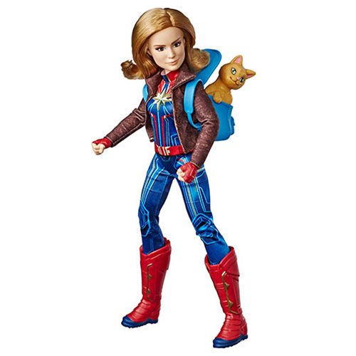 Captain Marvel Adventure Doll and Marvel's Goose Cat